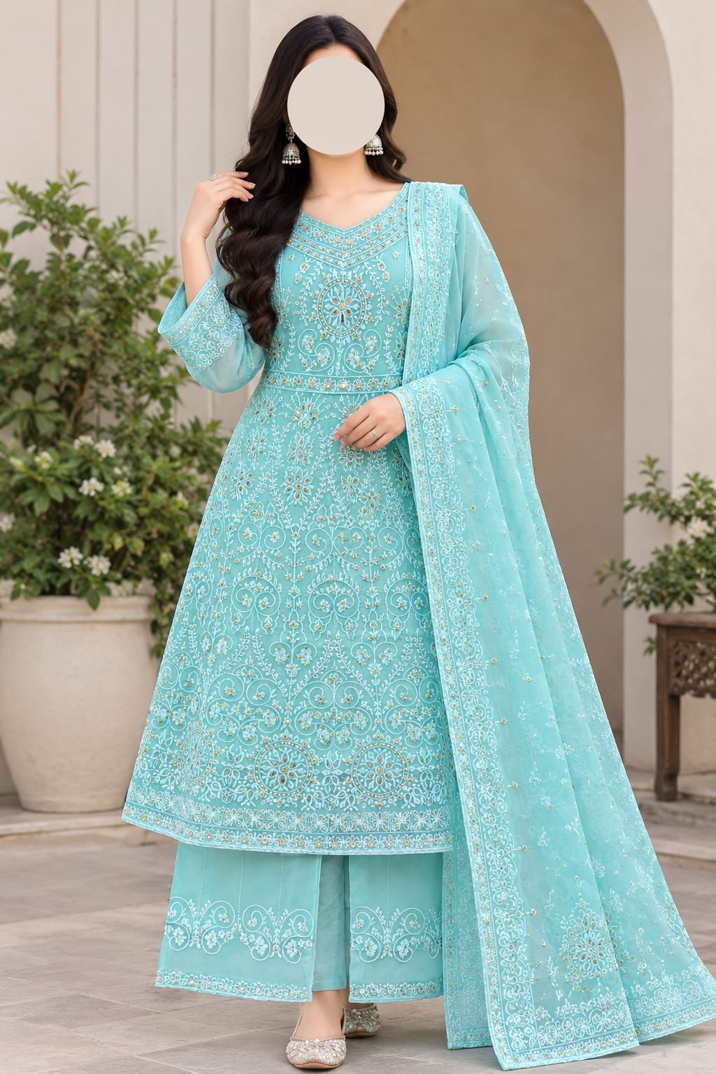 BEST QUALITY ORGANZA SUIT