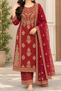 HIGH QUALITY EMBROIDED ORGAZA SUIT
