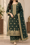 HIGH QUALITY ORGANZA EMBROIDED SUIT