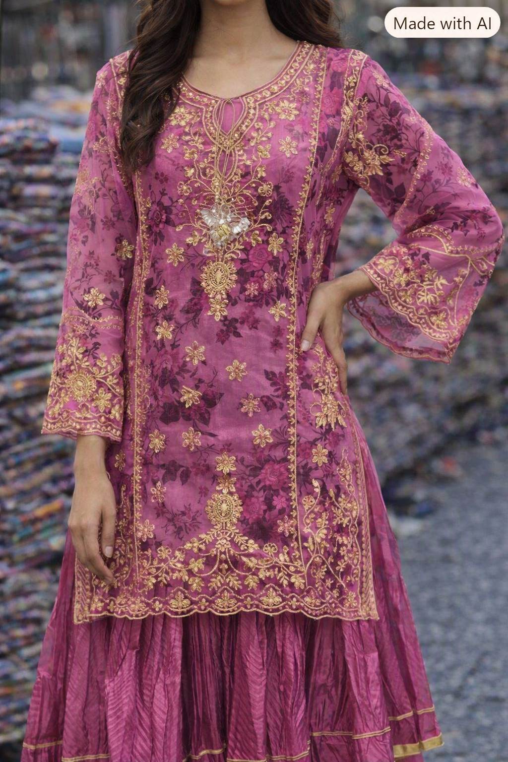 HIGH QUALITY ORGANZA SUIT FOR GIRLS